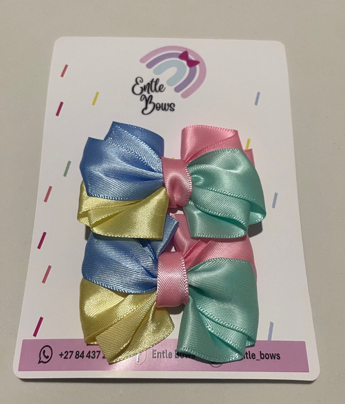 Multi Colour Twirl Hair Bow